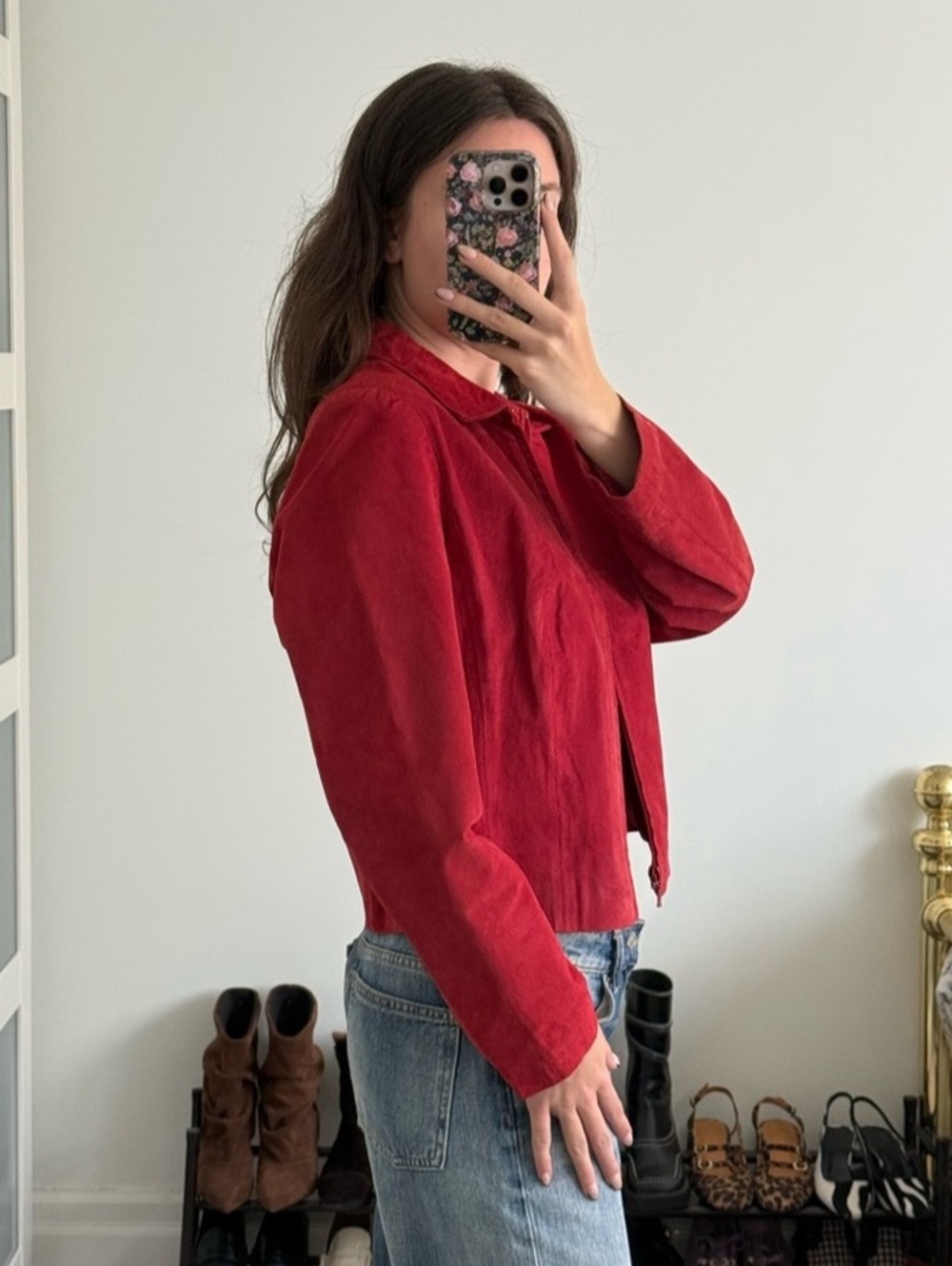 Red Suede Jacket - Picture 3 of 6